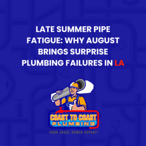 August plumbing failures Los Angeles pipe fatigue