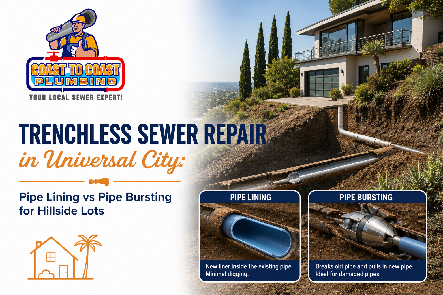 trenchless sewer repair Universal City